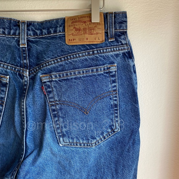 Levi’s Vintage 517 Bootcut High Rise Rigid Denim Dark Blue Wash 33” waist - Picture 2 of 9
